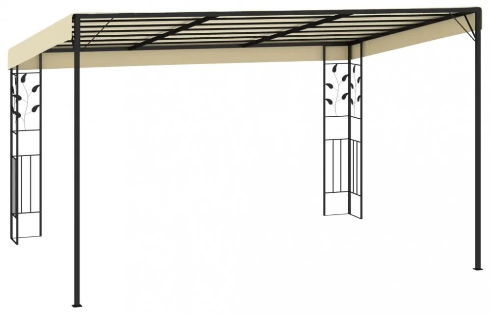 vidaXL krémszínű falra szerelhető pavilon 4 x 3 x 2,5 m