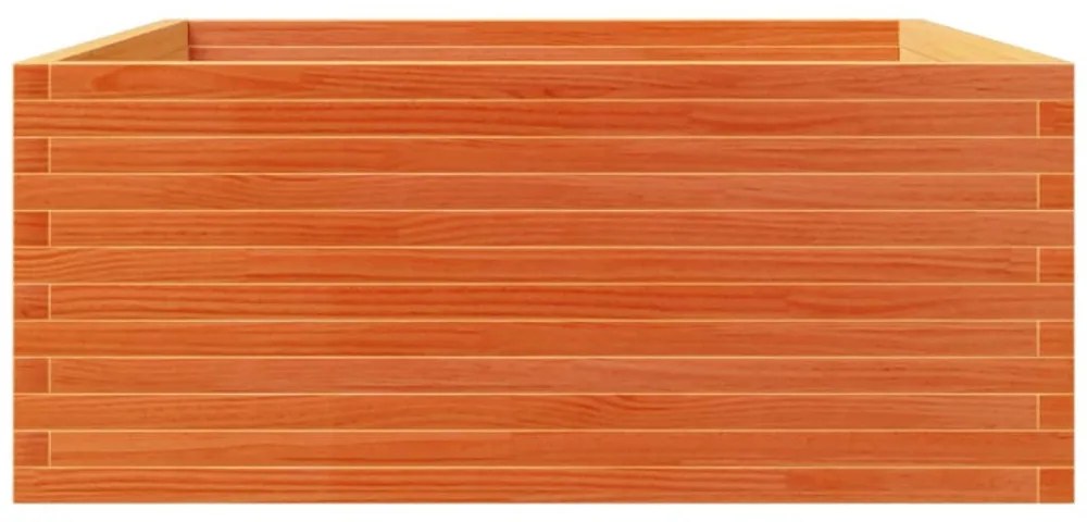 viaszbarna tömör fenyőfa kerti virágtartó 110 x 110 x 49,5 cm