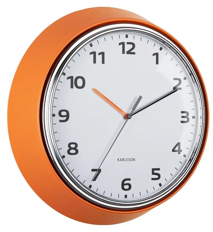 Karlsson 6006OR design falióra narancssárga,átmérő 34 cm