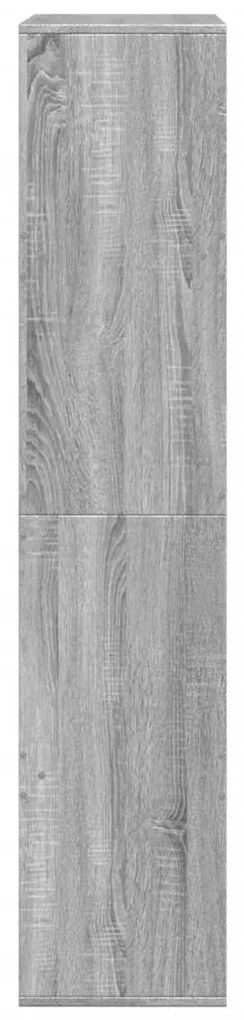 szürke sonoma színű szerelt fa könyvespolc 100 x 33 x 155,5 cm