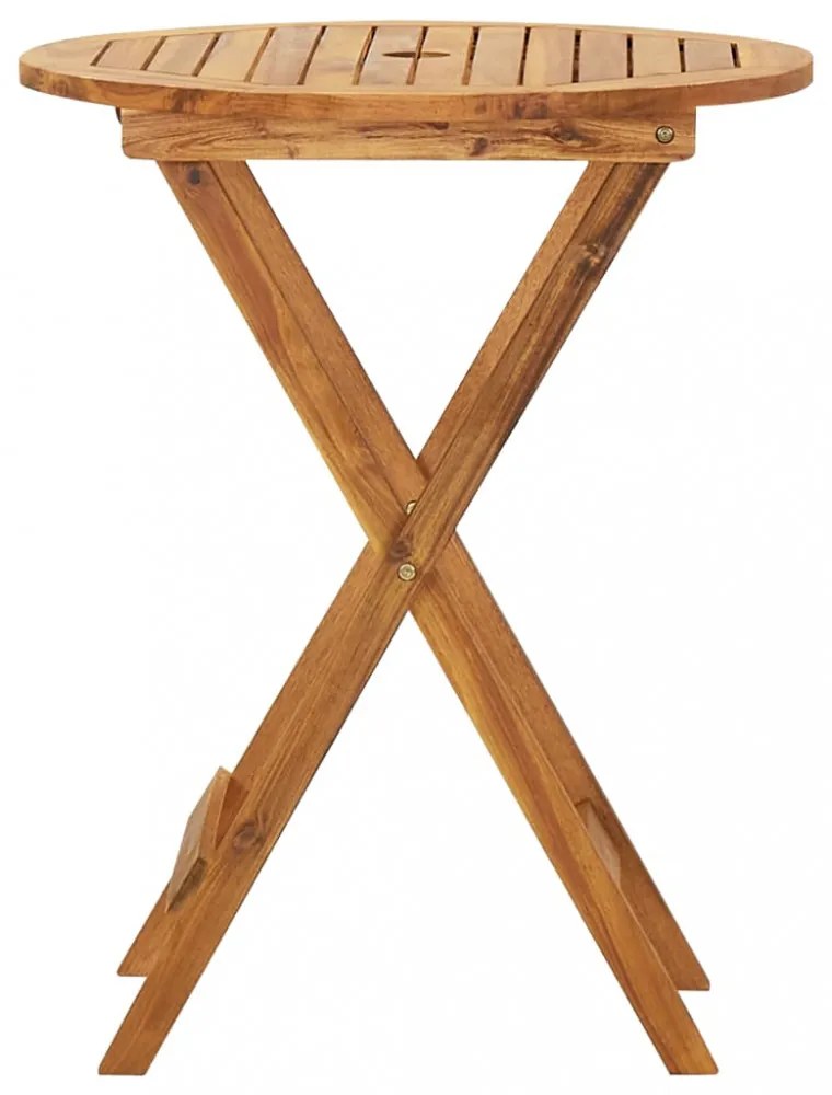 3 részes összecsukható tömör akácfa kerti étkezőszett