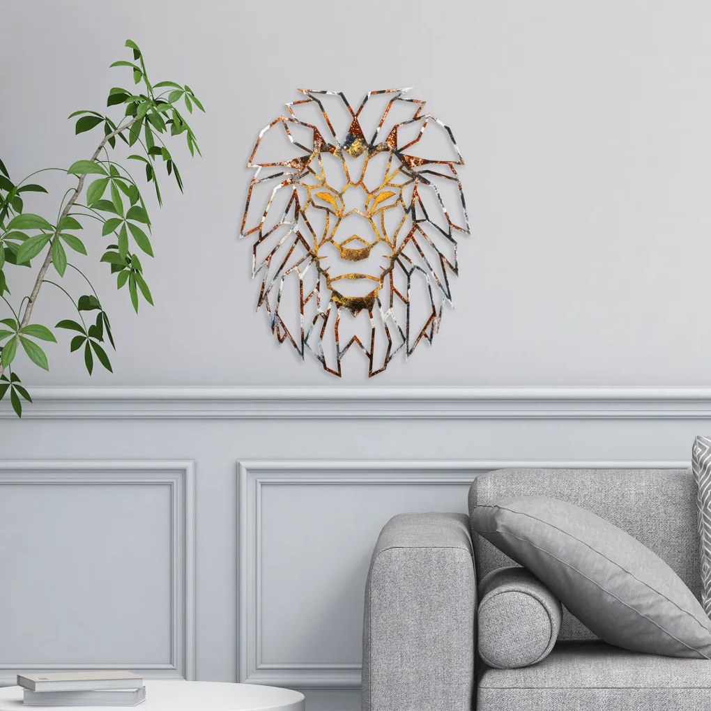 Lion fém fali dekoráció, 40 cm – TR891TNL2418