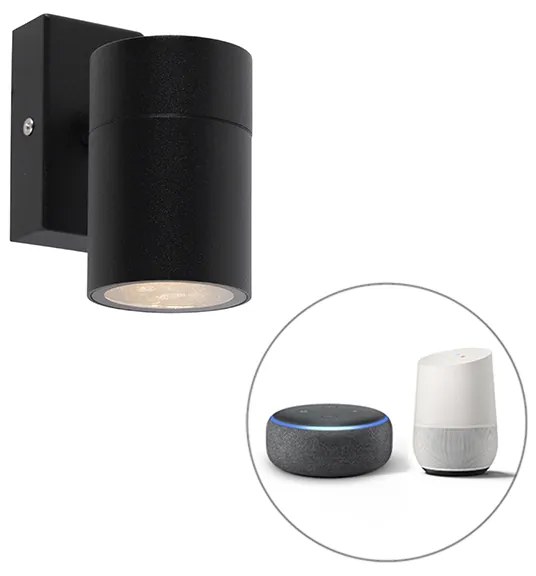 Okos kültéri fali lámpa fekete, WiFi-vel, GU10, IP44 - Solo