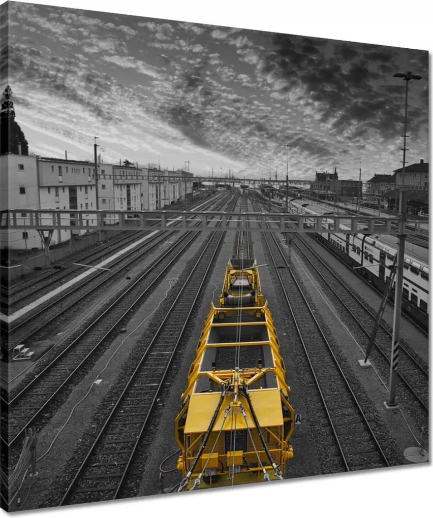 Vászonkép 50x50 Pályaudvar Sínállomás