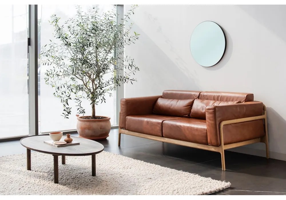 Barna tölgyfa dohányzóasztal 65x120 cm Mu – Gazzda