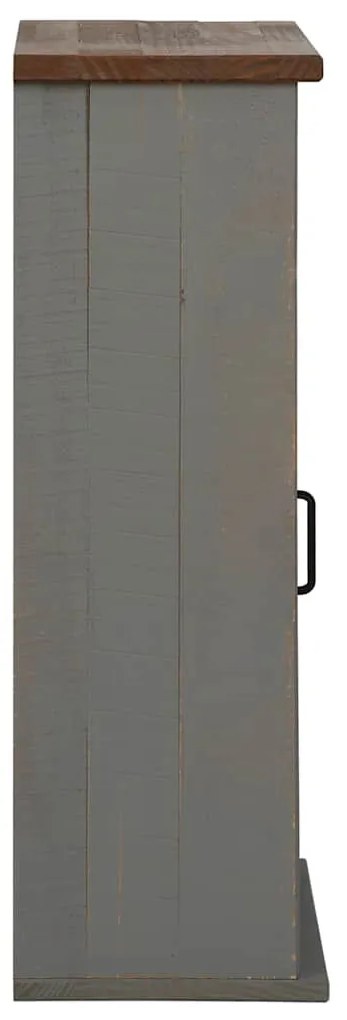 HALDEN szürke fenyőfa akasztószekrény tolóajtóval 49x22,5x70 cm