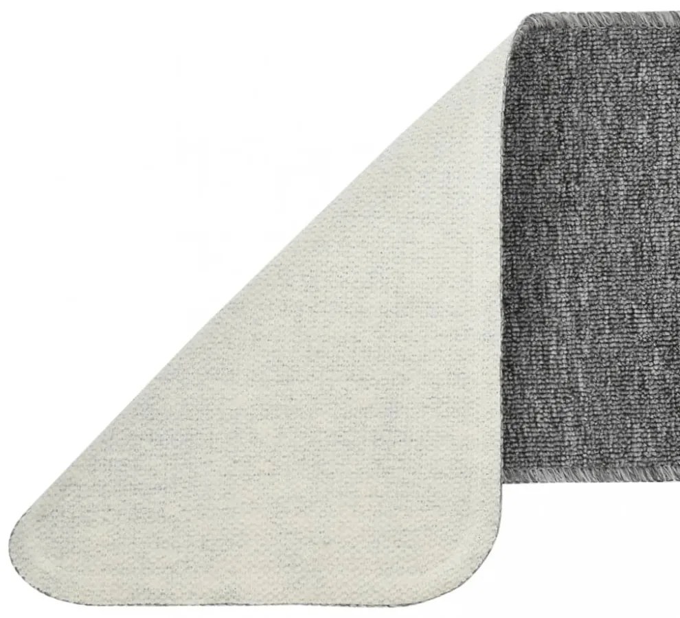 15 db szürke négyszögű csúszásmentes lépcsőszőnyeg 60 x 25 cm