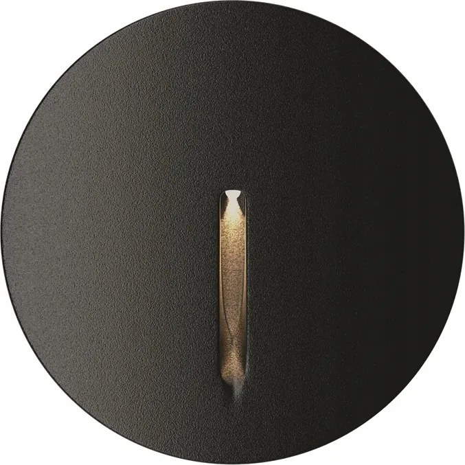 LED-es süllyesztett lépcső lámpa kerek fekete meleg fény Maytoni