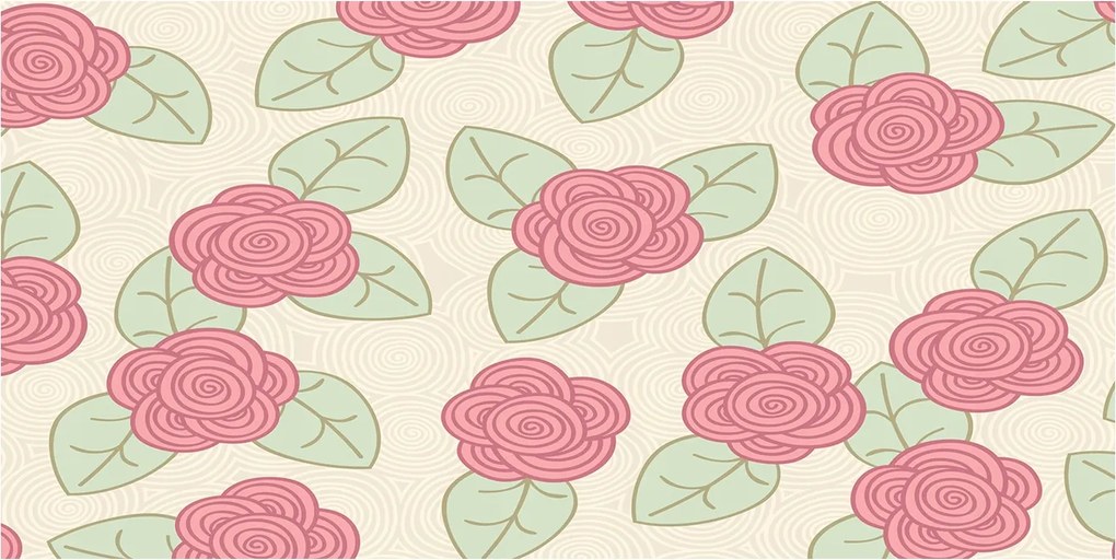 Üvegpanel konyhába Rózsa 120x60 cm Ragasztó