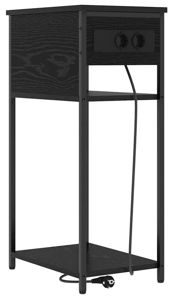 Éjjeliszekrény Musta tammi 28.1 x 40.9 x 75 cm Faanyag