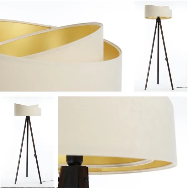 Állólámpa GALAXY 1xE27/60W/230V krém/wenge színben