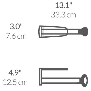 Fali acél papírtörlő tartó - simplehuman