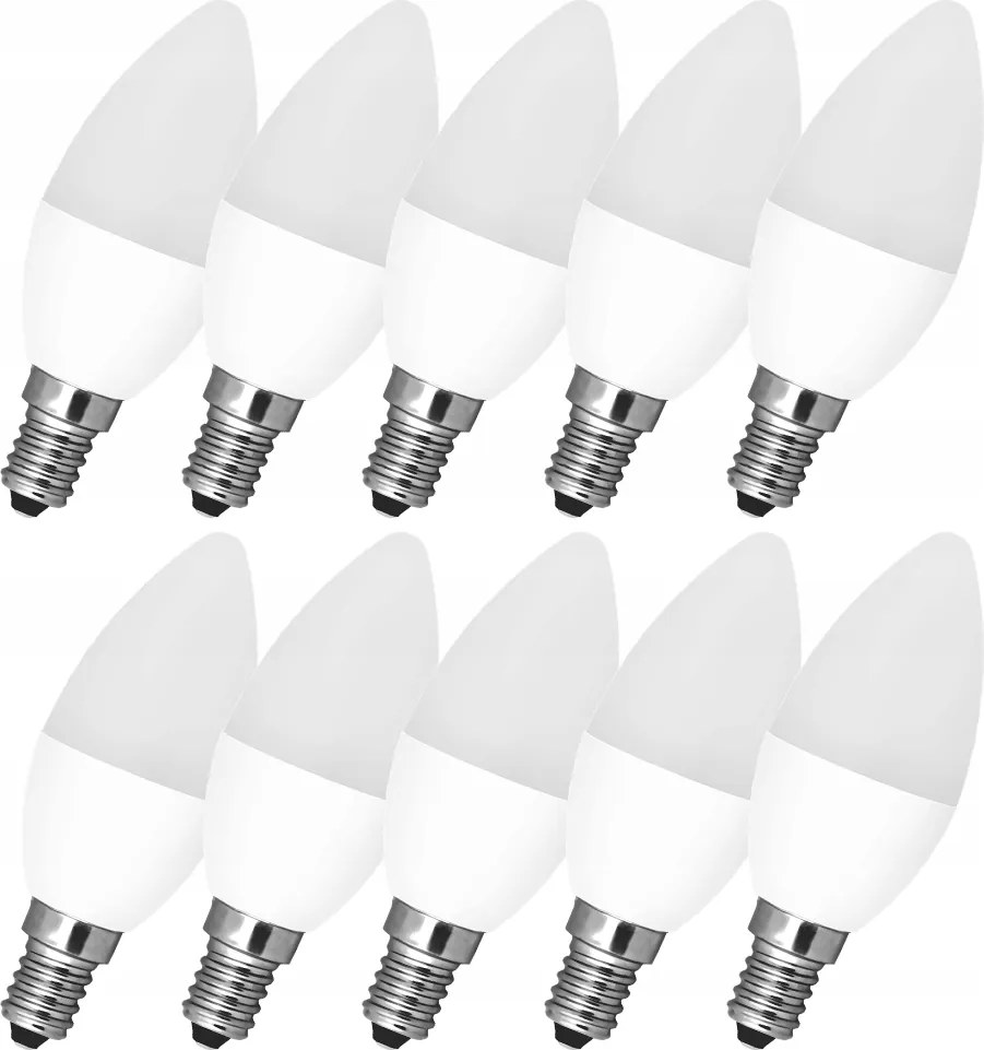 10x Led izzó Smd E14 4W=35W 340lm Semleges Gyertya Kis Menetes