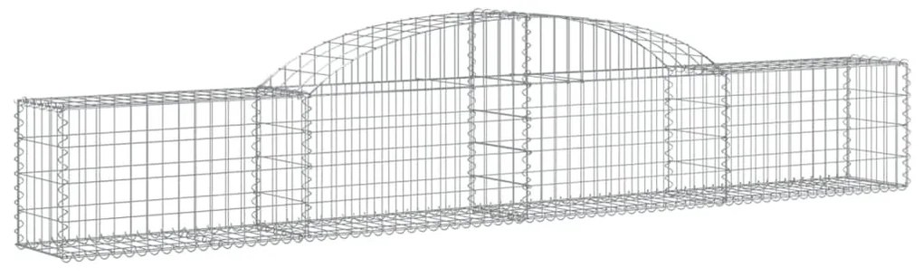 7 db íves horganyzott vas gabion kosár 300x30x40/60 cm