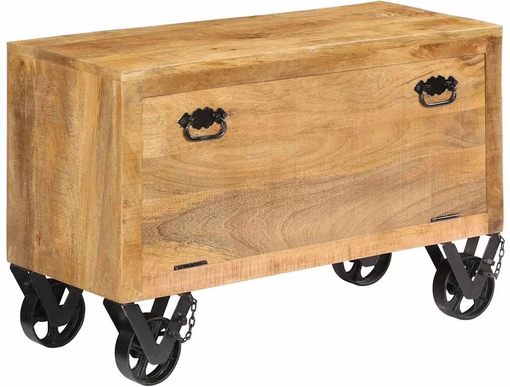 vidaXL tömör mangófa cipőszekrény 86 x 35 x 55 cm