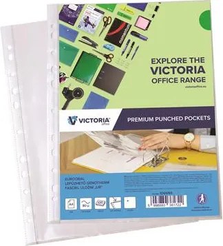 Genotherm, lefűzhető, A4, 80 mikron, víztiszta, VICTORIA OFFICE (IDGV80)
