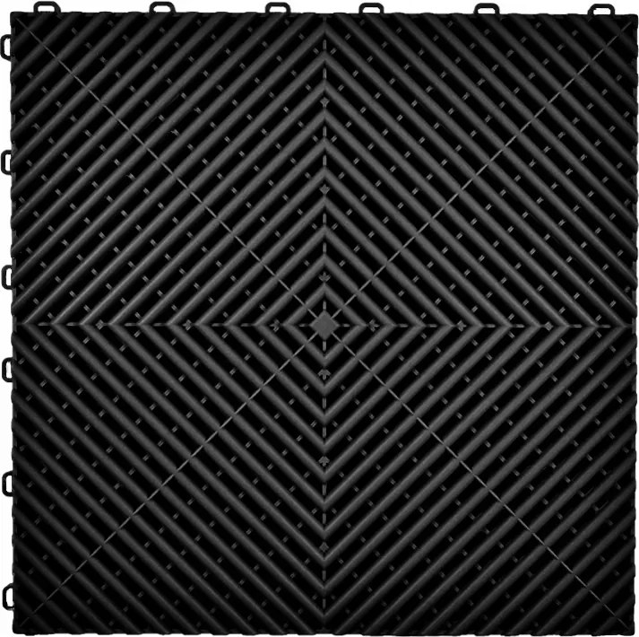 Moduláris padló Csempe puzzle 40x40 Garázs Autó Padló Műhely Fekete