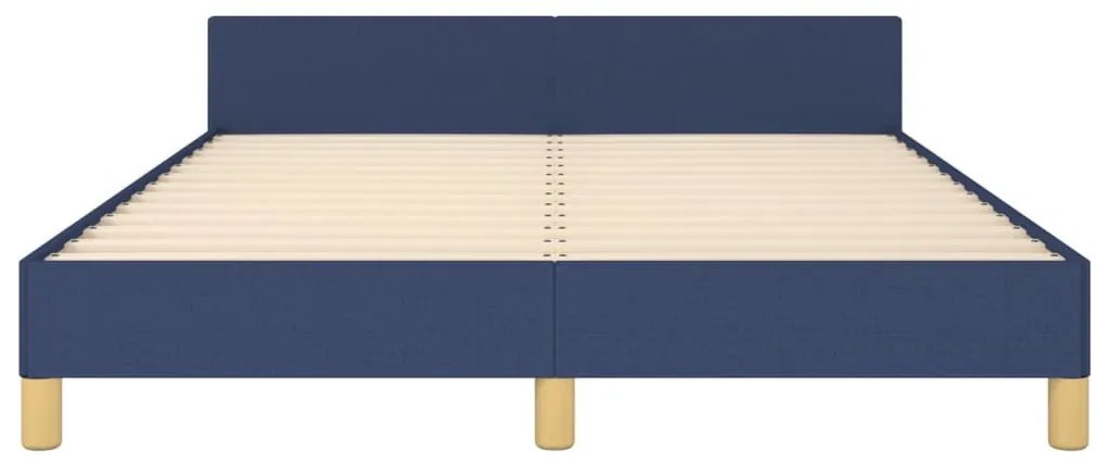 kék szövet ágykeret matrac nélkül 140 x 200 cm