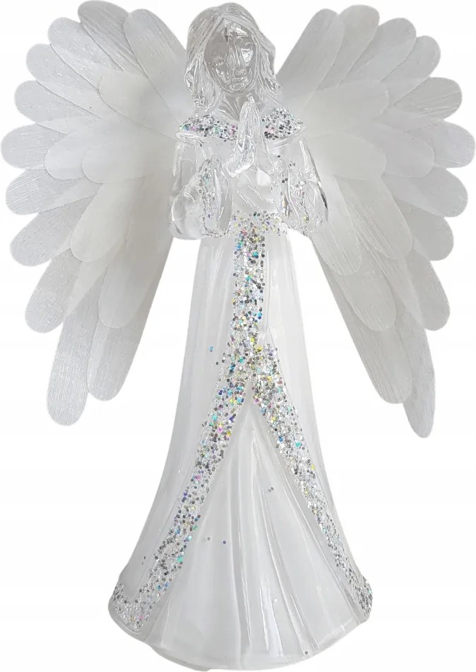 LED-es angyal világító különböző színekben 22cm