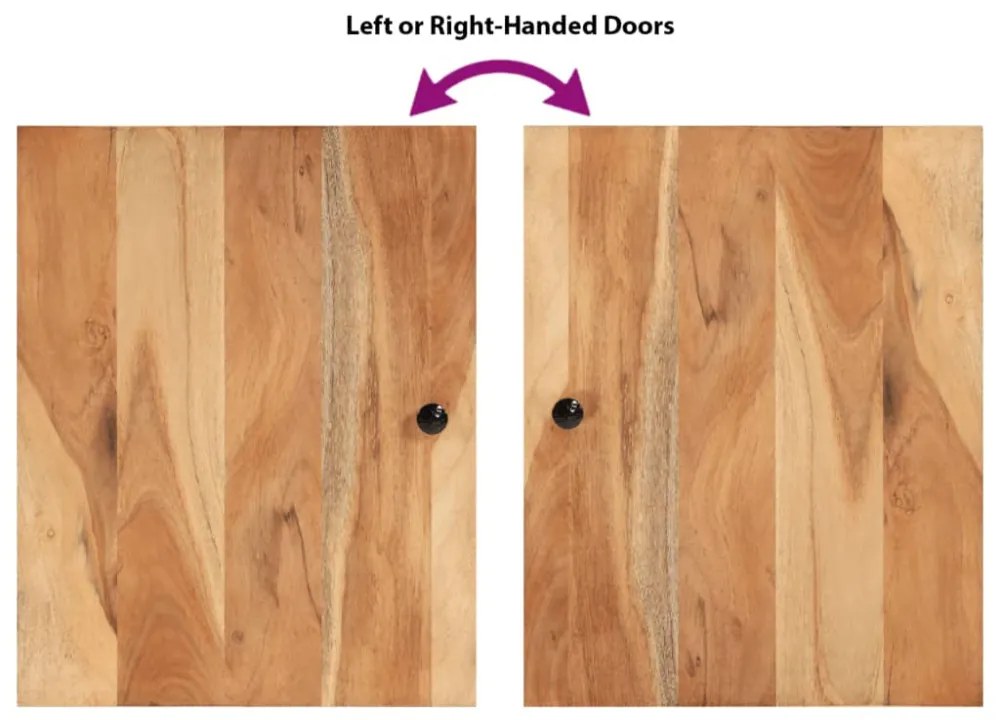 4 részes tömör akácfa fürdőszobai bútorszett