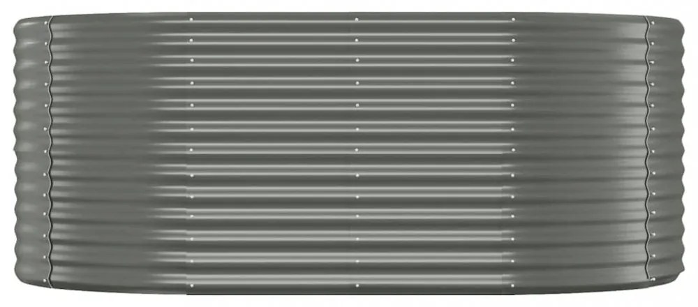 szürke horganyzott acél kerti magaságyás 175x100x68 cm
