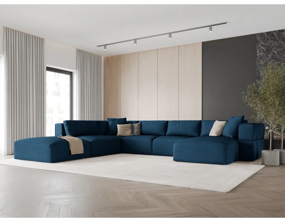 Kék sarokkanapé (bal oldali-"U" alakú) Esther – Milo Casa