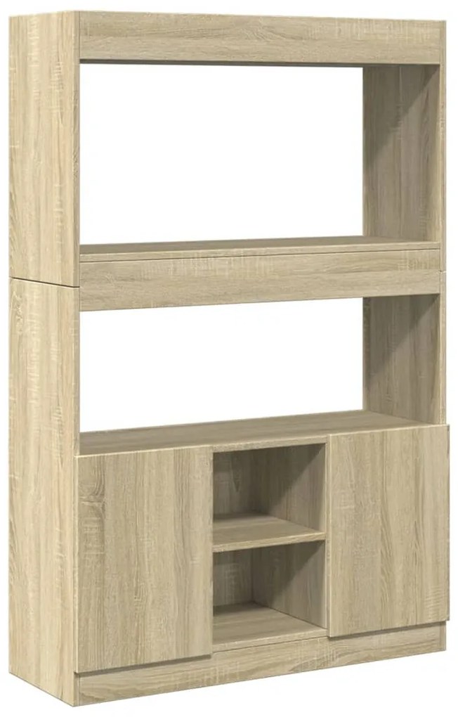 sonoma tölgy szerelt fa magasszekrény 92 x 33 x 140 cm