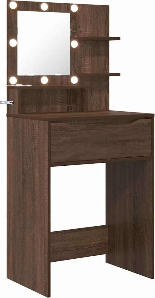 vidaXL Hálószobai Öltözködő Asztalok Barna Tölgy 80 x 39,6 x 135 cm
