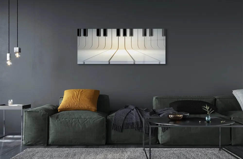 Üvegképek zongora billentyűk 120x60cm