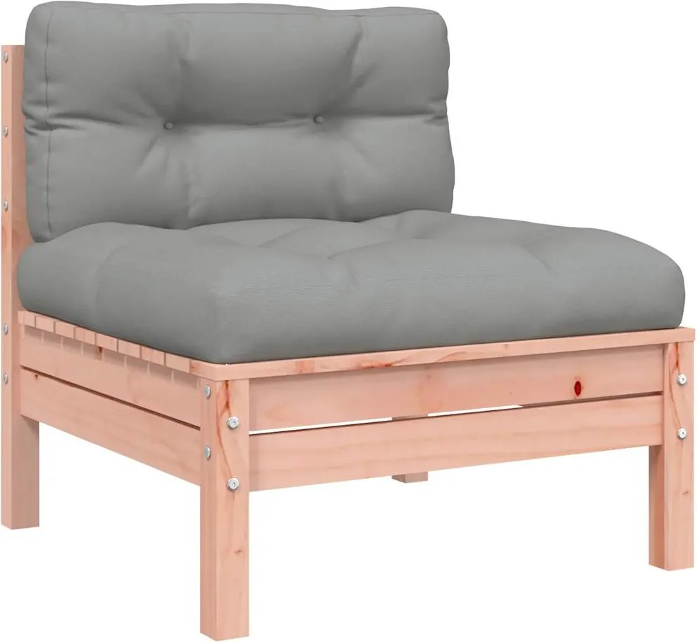 vidaXL tömör duglászfenyő karfa nélküli kerti kanapé párnával