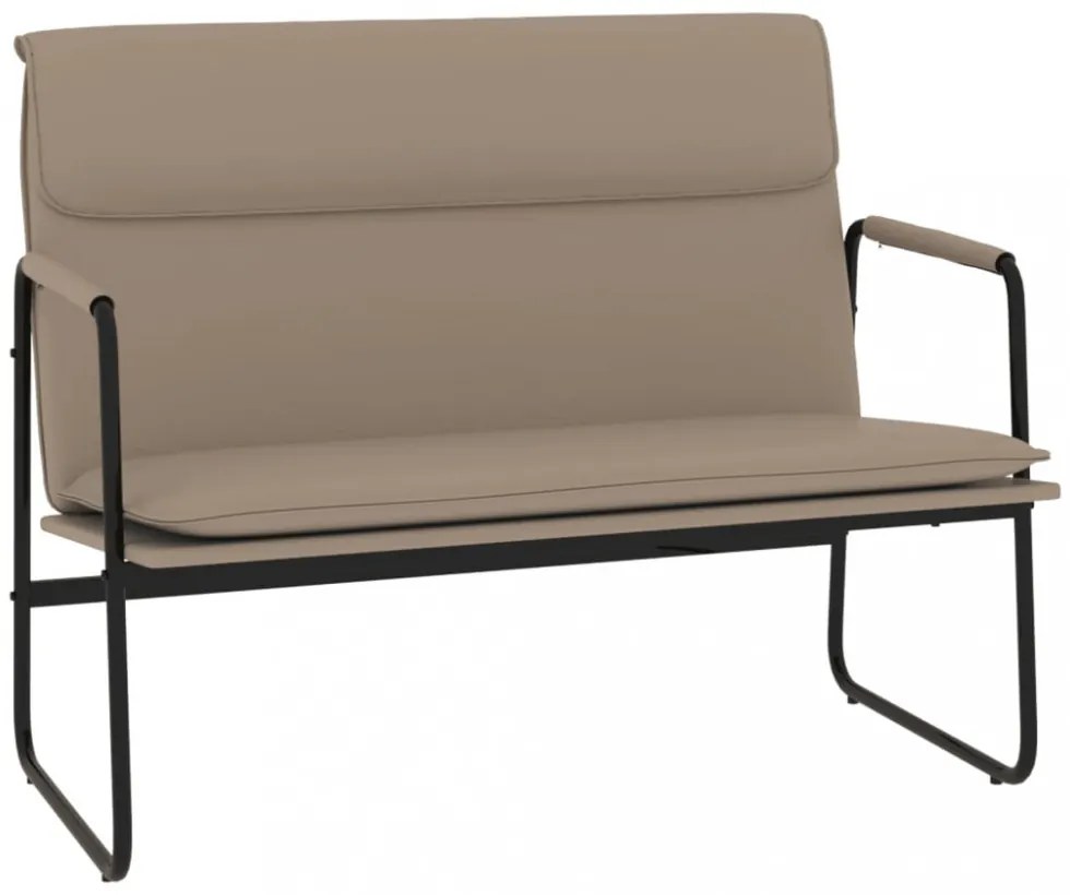 kávészínű műbőr pad 100 x 64 x 80 cm