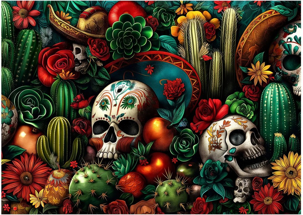 Üveg kép - Mexikói koncepció (70x50 cm)
