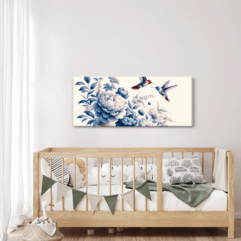 Kép - Kolibrik a virág felett (120x50 cm)