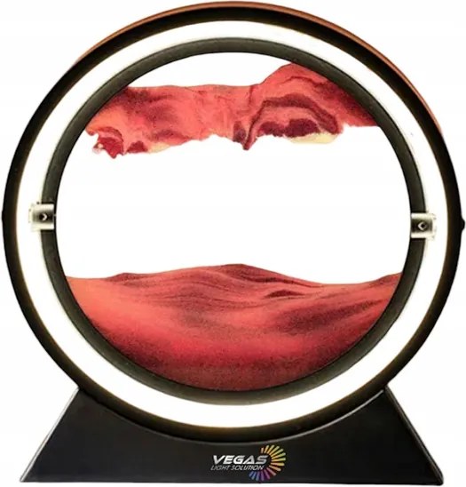 Led lámpa homokóra mozgó homokkal piros forgó Usb