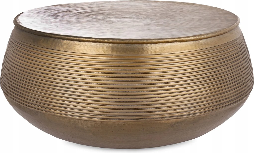 Dohányzóasztal kiegészítő asztal retro dekoratív arany fém