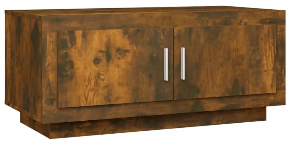 füstös tölgy színű szerelt fa dohányzóasztal 102 x 50 x 45 cm