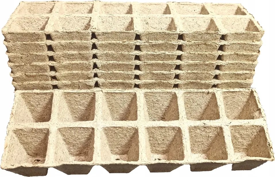 Négyzet alakú tőzeg kaspók 5x5/120 Jiffy