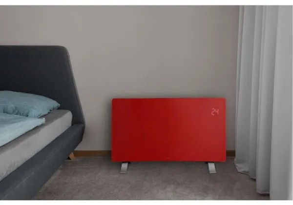 Sencor - Okos elektromos konvektor/hősugárzó 1200/2400 W/230 V IP24 Wi‑Fi piros