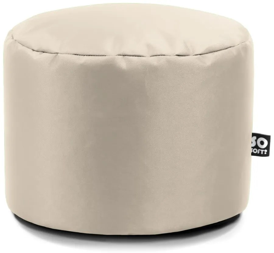 Bézs bőrutánzat gyerek babzsákfotel Dot M – So Soft?
