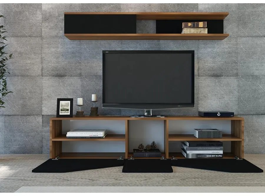 TV szekrény Taç - Walnut, Black