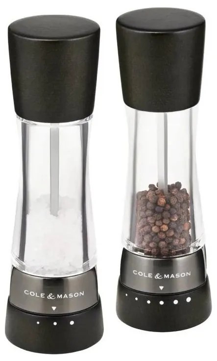 Cole&amp;Mason - Só- és borsdaráló készlet DERWENT 2 db 19 cm bükkfa/fekete