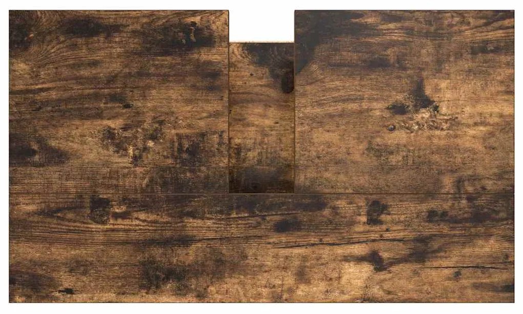 füstölt tölgy mosdószekrény fiókokkal 60x34,5x60 cm