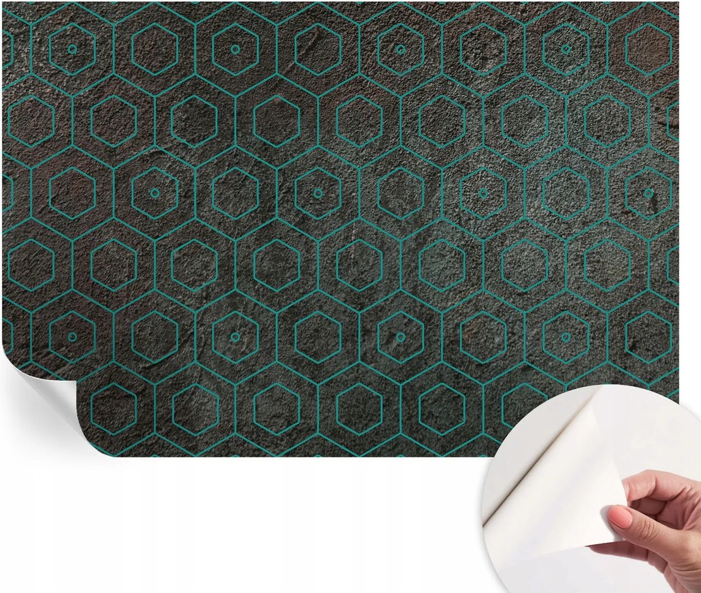 Öntapadós fali fotótapéta Hálószobába Geometrikus minta 104x70 cm