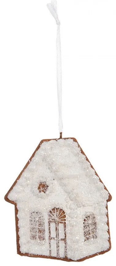 Karácsonyfadísz Mézeskalács házikó kétoldalas