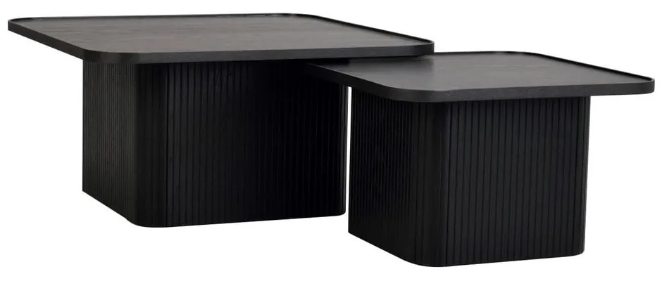 Sullivan fekete tölgyfa dohányzóasztal, 80 x 80 cm - Rowico