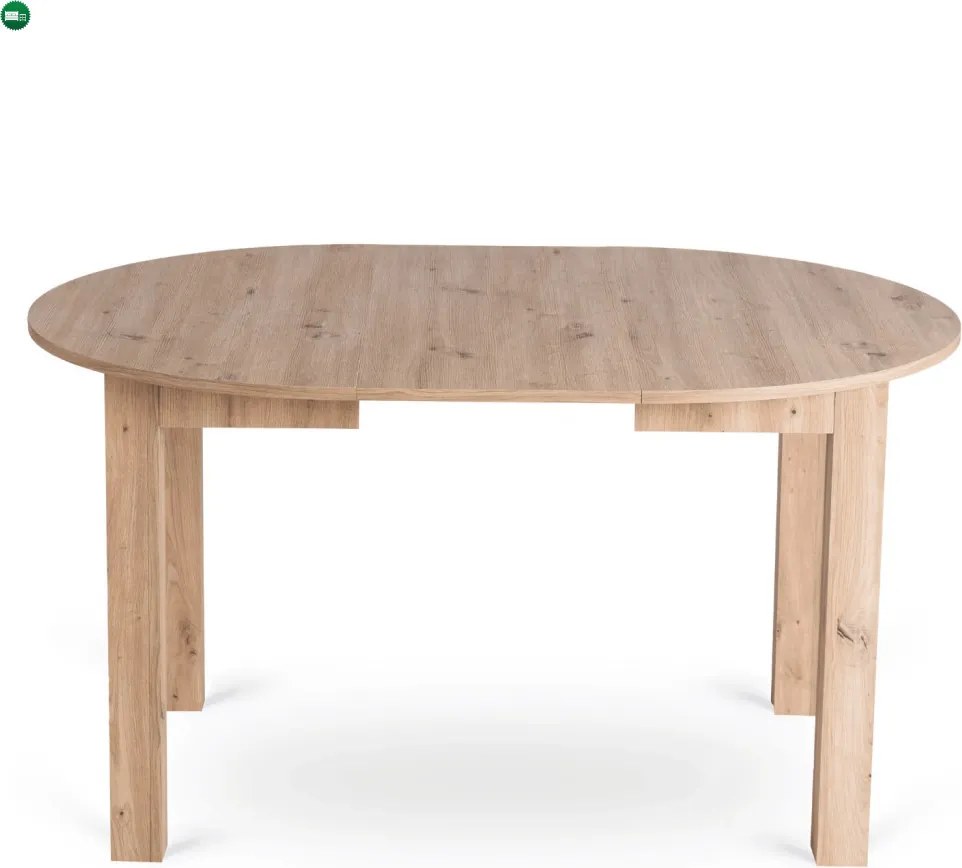 szett étkezőasztal HARRY 102-142 cm artisan tölgy és 4 szék FREDY szürke