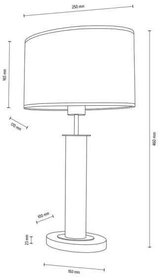 Spot-Light 7017400111557 - Asztali lámpa MERCEDES 1xE27/40W/230V tölgy