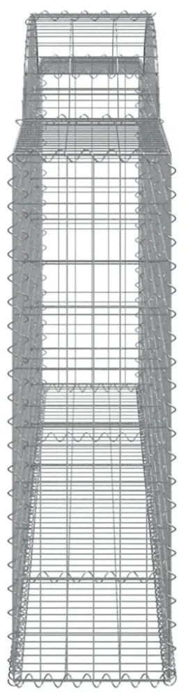 10 db íves horganyzott vas gabion kosár 300 x 30 x 100/120 cm