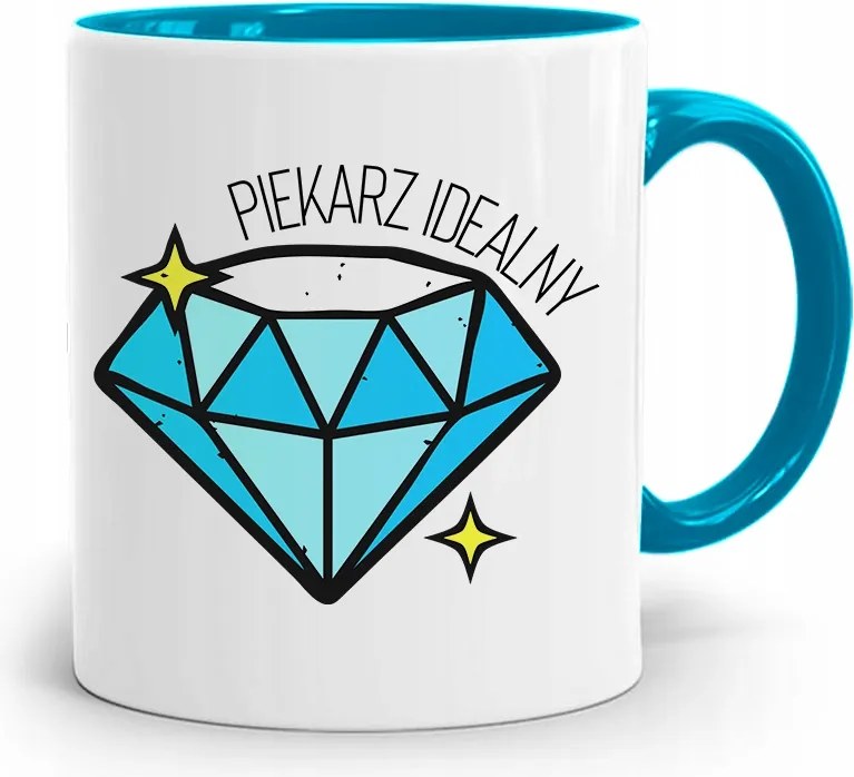 Kék Bögre Ajándék A Tökéletes Péknek, fényképes nyomattal