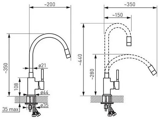 Ferro mosogató - készlet gránit mosogató + flexi csaptelep Ferro Zumba BZA4B, 1 kamrás 780x480 mm, grafit fényes, DRGM48 / 78HA-SET1-PL